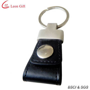 Promotional Gift Blank Metal Leather Car Keychain